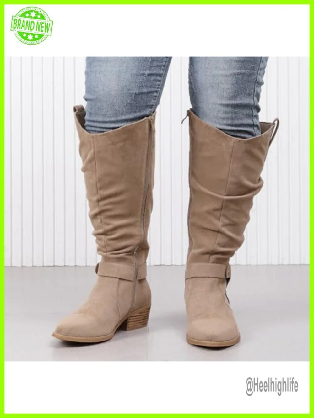 Extra Wide Calf Knee-High Boots - Faux Leather